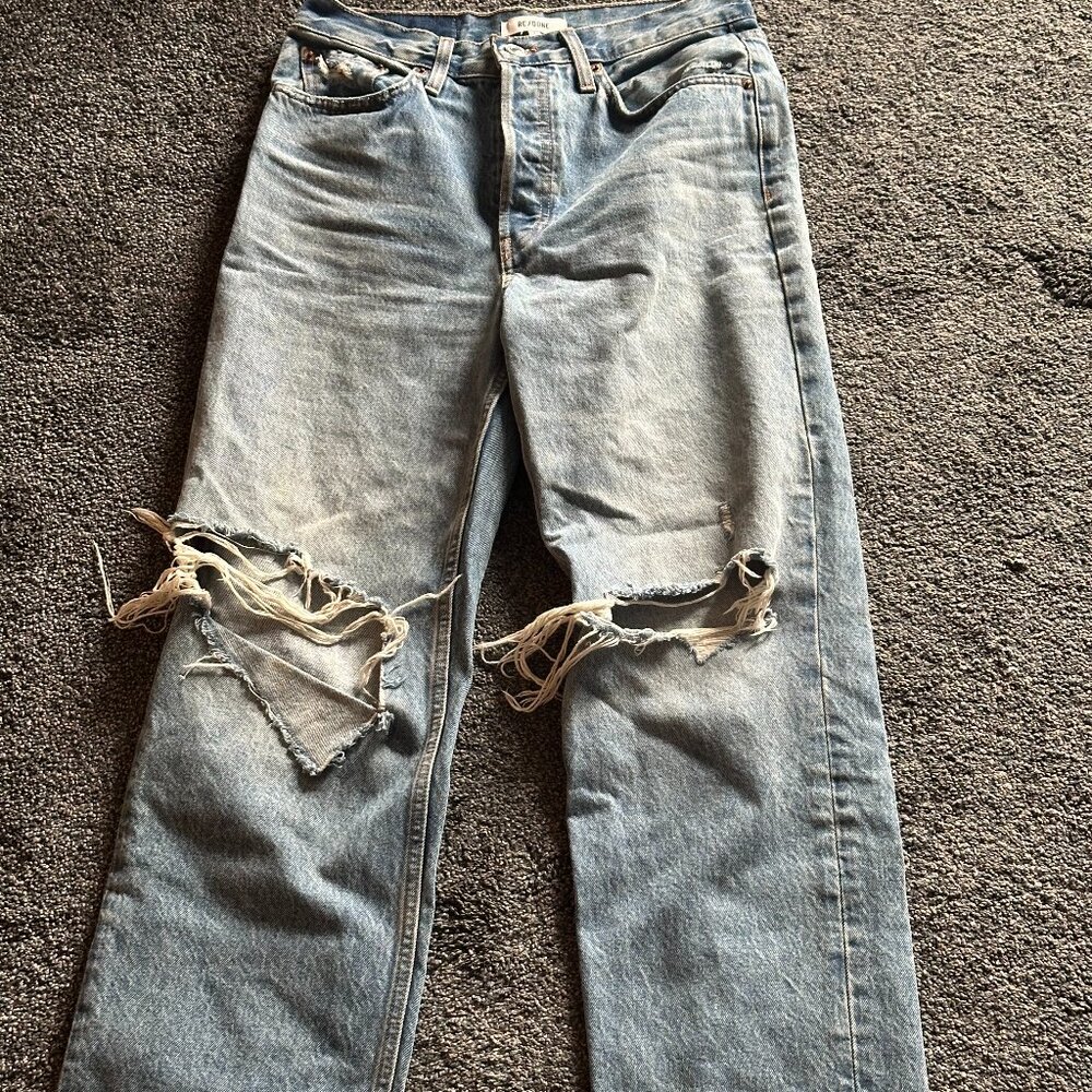RE/DONE 90s Crop Low Slung Jeans Medium Raf Size 26